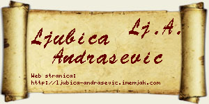 Ljubica Andrašević vizit kartica